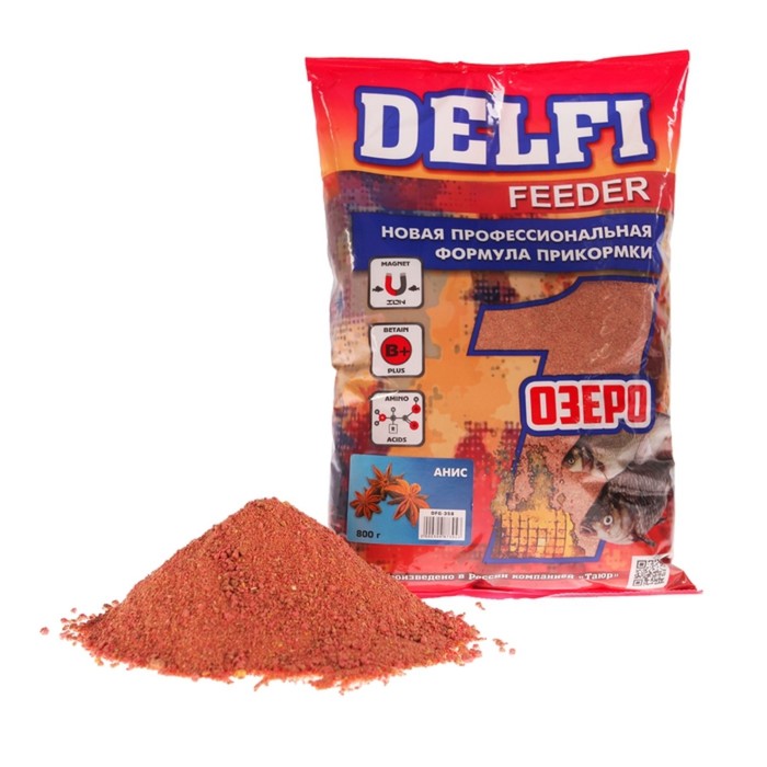 Делфи Прикормка DELFI Feeder, озеро, анис, 800 г