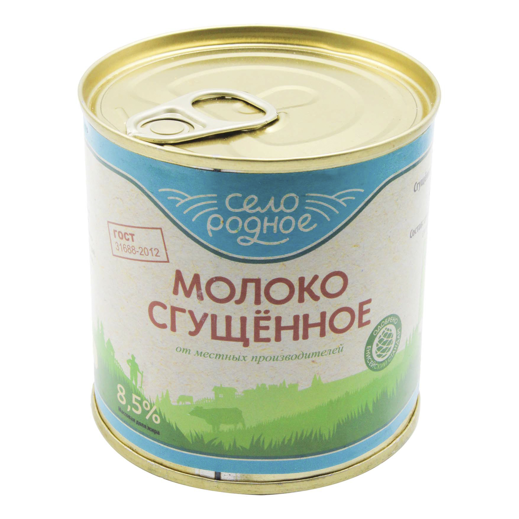 

Сгущенное молоко Село Родное цельное с сахаром 8,5% БЗМЖ 360 г