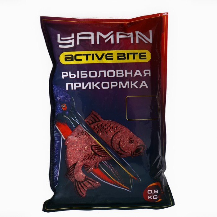 Yaman Прикормка Yaman Active Bite, плотва, тутти-фрутти, красный, 900 г