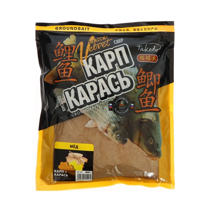 

Takedo Прикормка Takedo BRICK Velvet, карп, карась, мед, 800 г, Коричневый