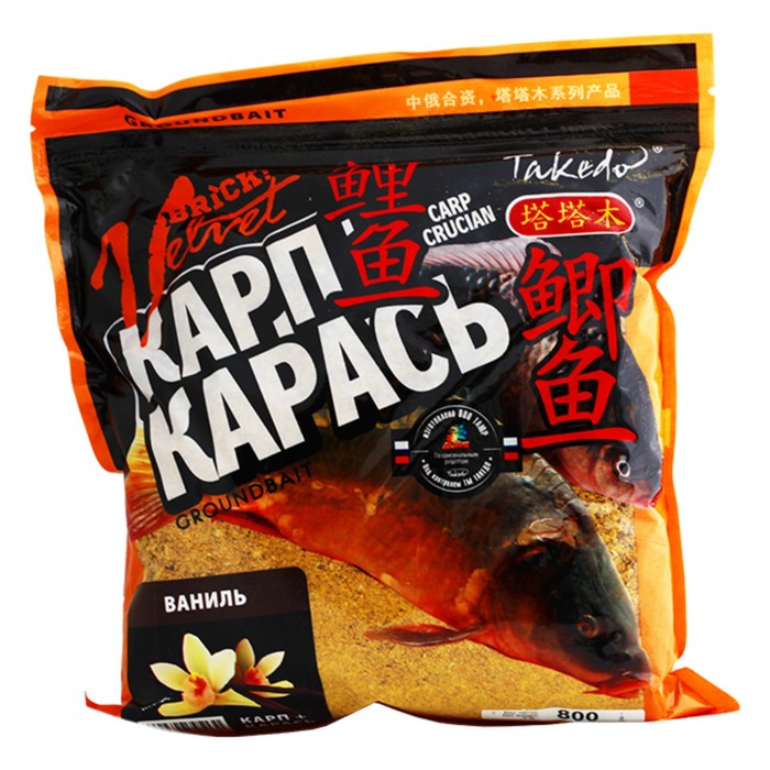 

Takedo Прикормка Takedo BRICK Velvet, карп, карась, 800 г, Желтый