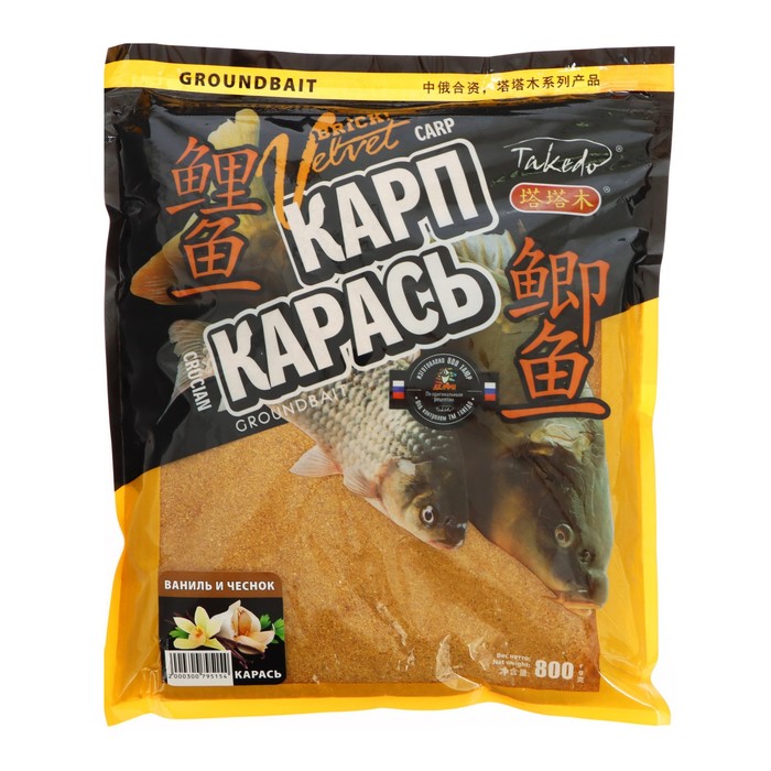 

Takedo Прикормка Takedo BRICK Velvet, карась, 800 г, Желтый