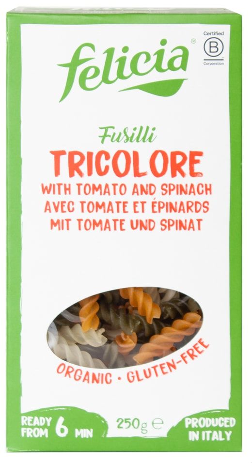 

Макаронные изделия FeliСia Fusilli TriСolore Спиральки 250 г