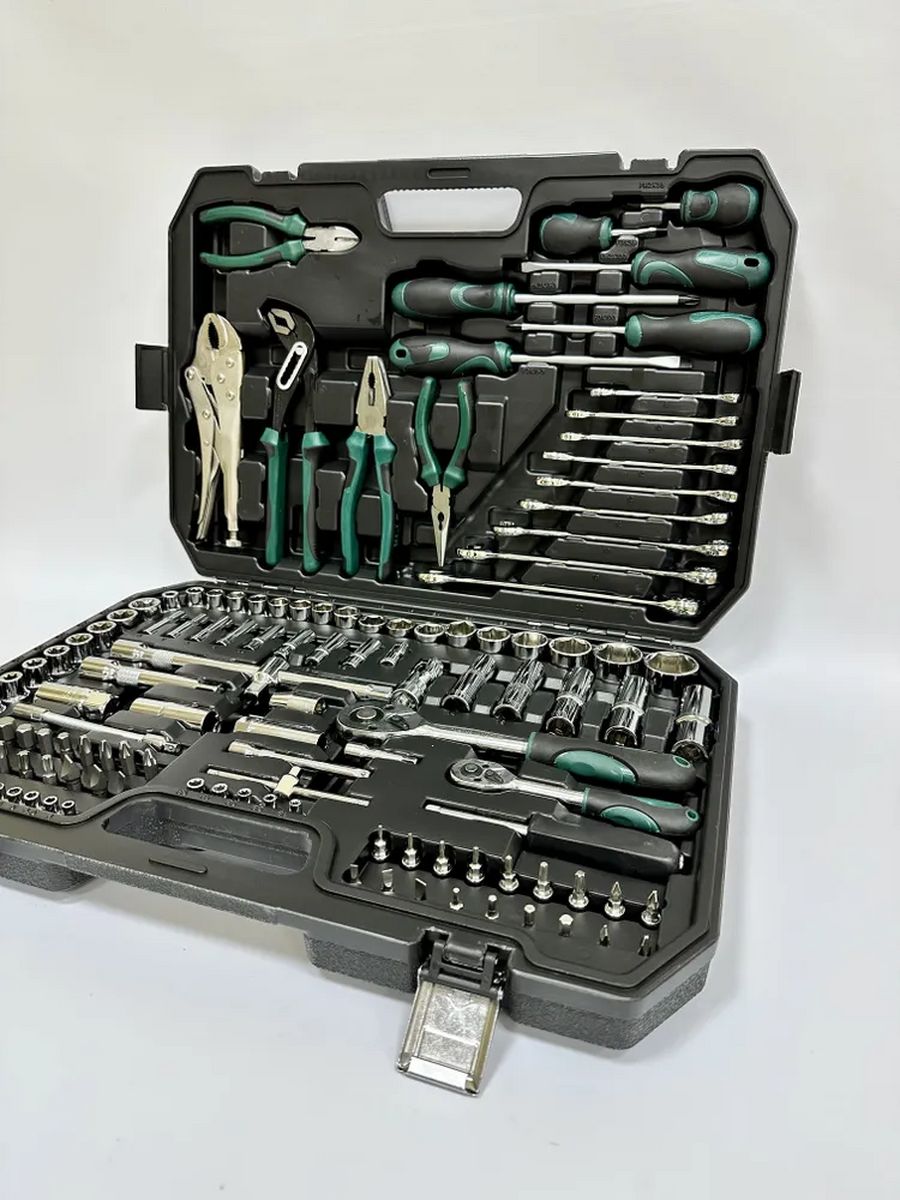 Набор ручных инструментов PROgadget 131 предмет с трещоткой 1/4 кейс для хранения автомобильный набор для выживания emergency 15 в 1 с ножом