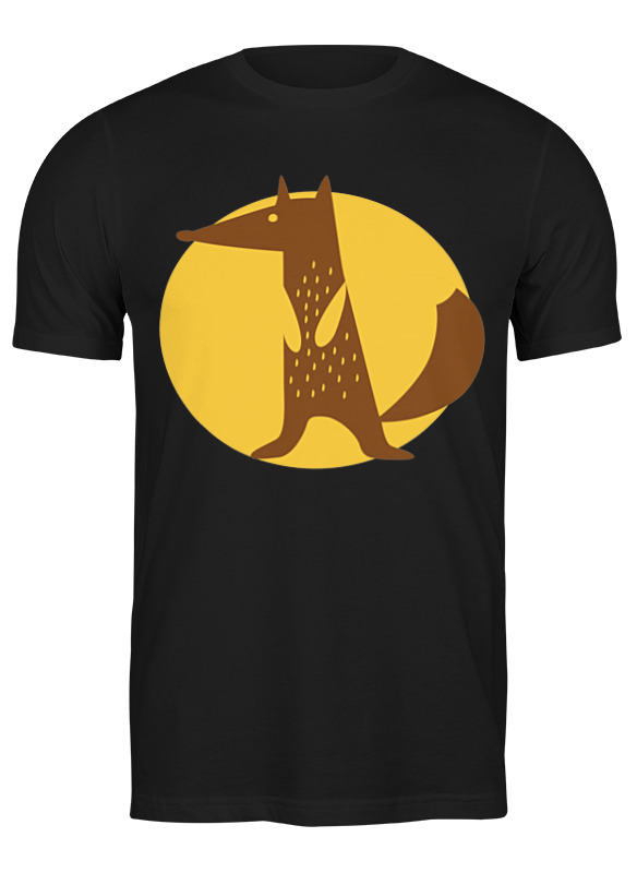 

Футболка мужская Printio Fox here черная XL, Черный, Fox here