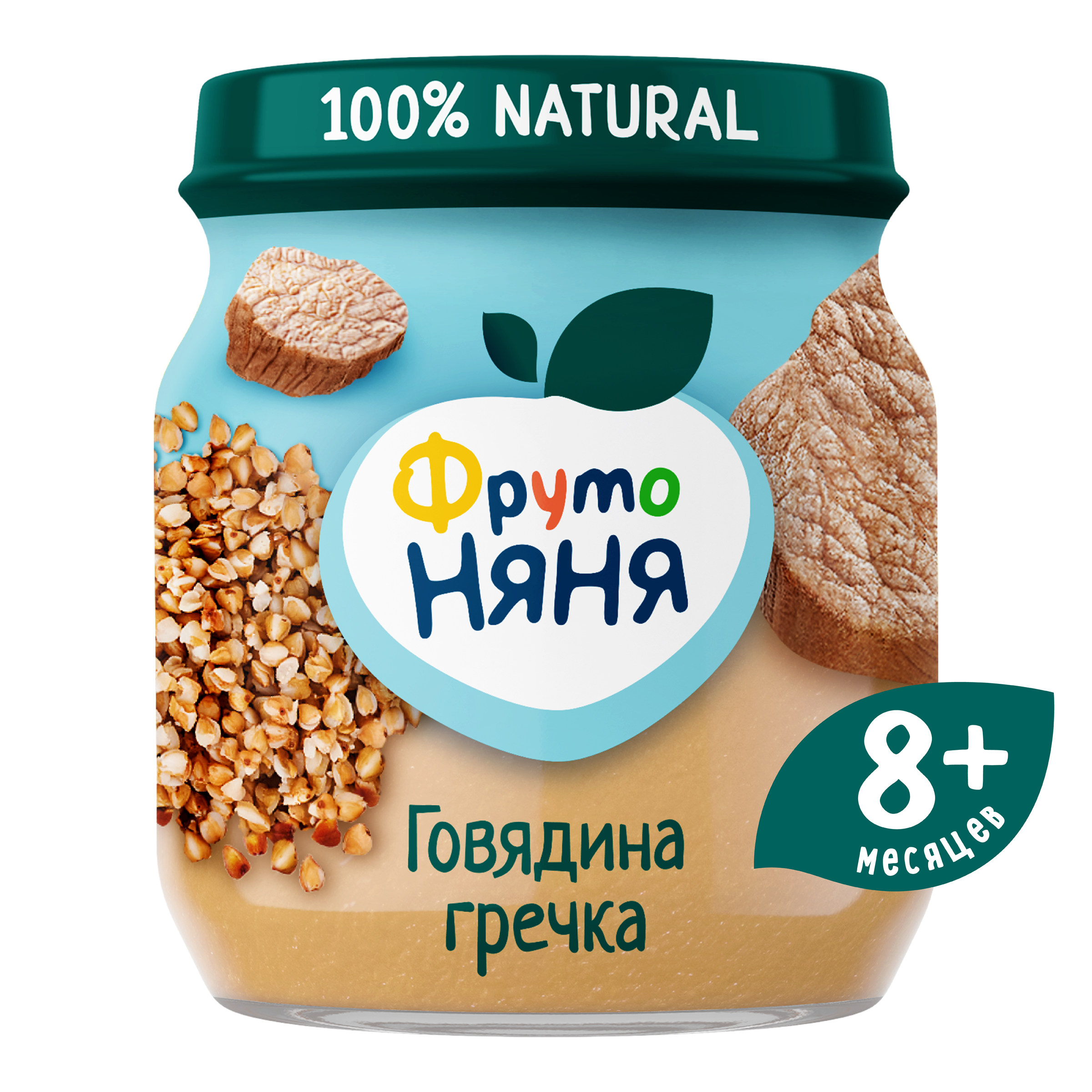 Пюре мясное ФрутоНяня Говядина с гречкой с 8 мес. 100 г