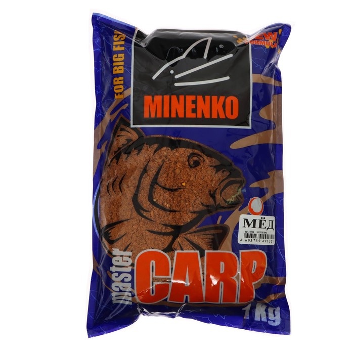 MINENKO Прикормка MINENKO Master Carp, Мёд, меланжевый, 1 кг