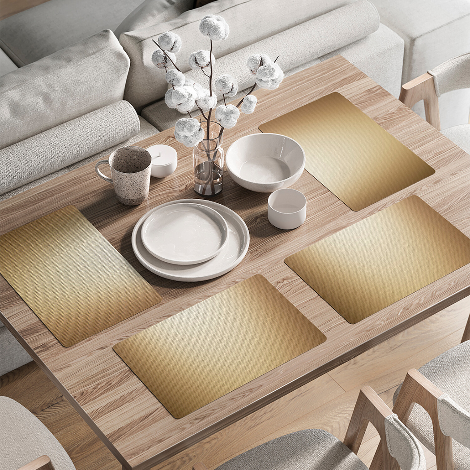 

Комплект тканевых салфеток JoyArty "Медный блеск" для сервировки стола 46x30 см 4шт, Коричневый, Медный блеск