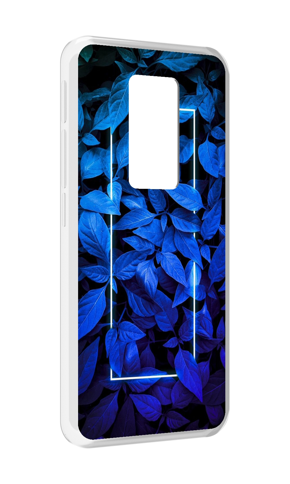 

Чехол MyPads голубые цветочки неон для Motorola Defy 2021, Прозрачный, Tocco