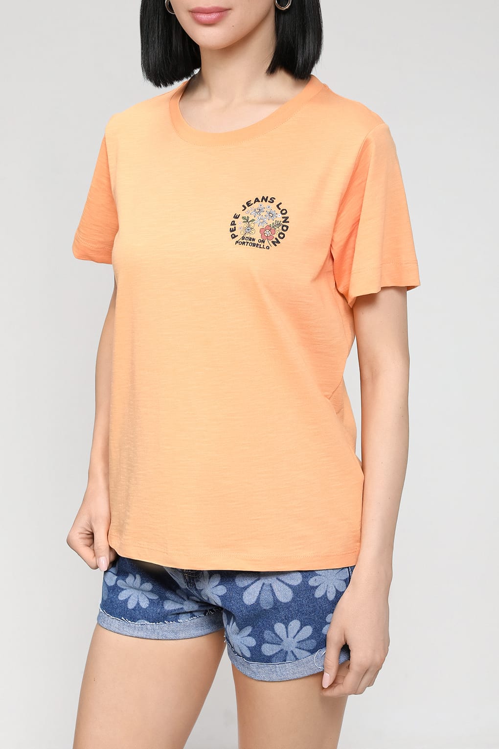 

Футболка женская Pepe Jeans London PL505465 оранжевая L, Оранжевый, PL505465