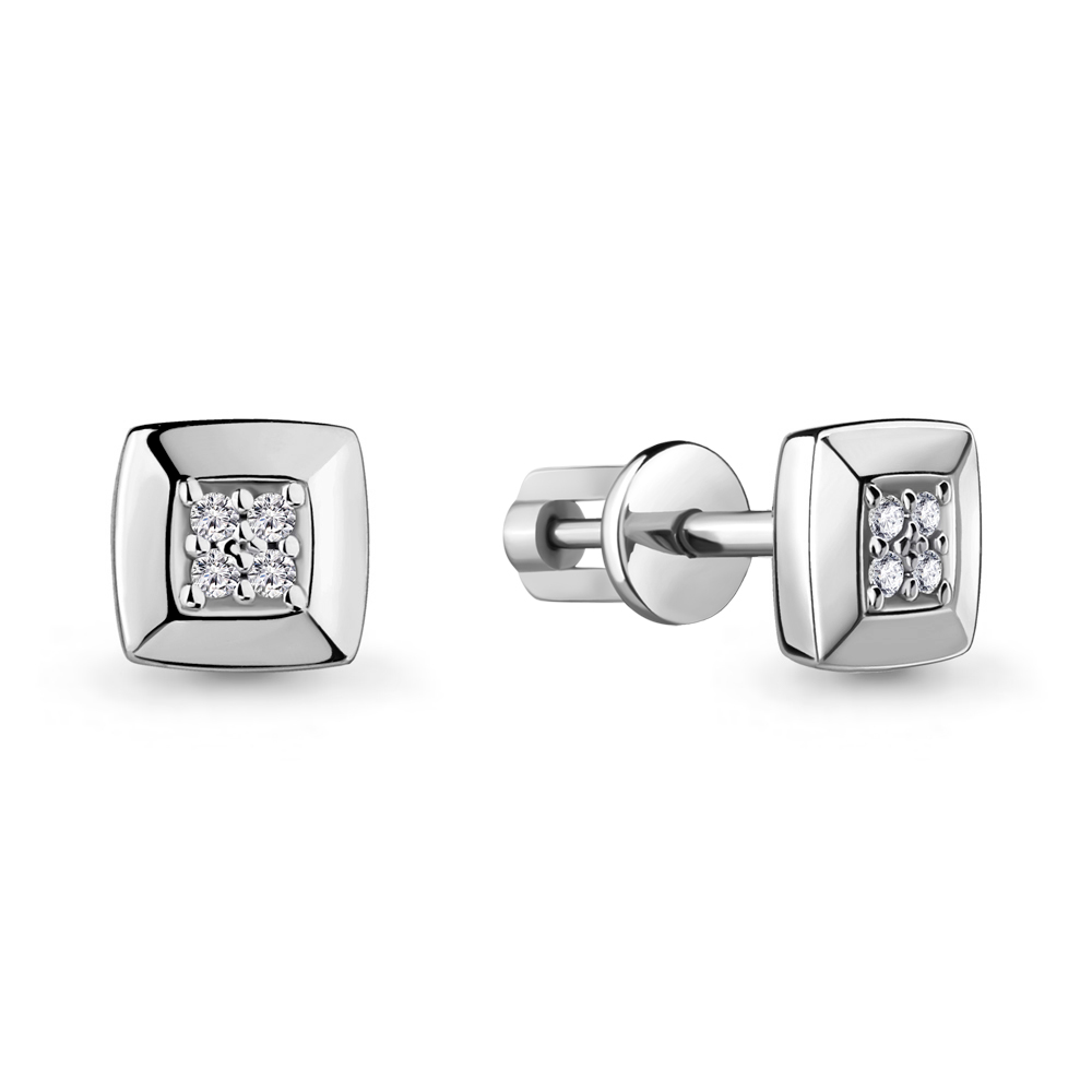 

Серьги пусеты из белого золота с бриллиантом Aquamarine 942382А_585_бз, 942382А_585_бз