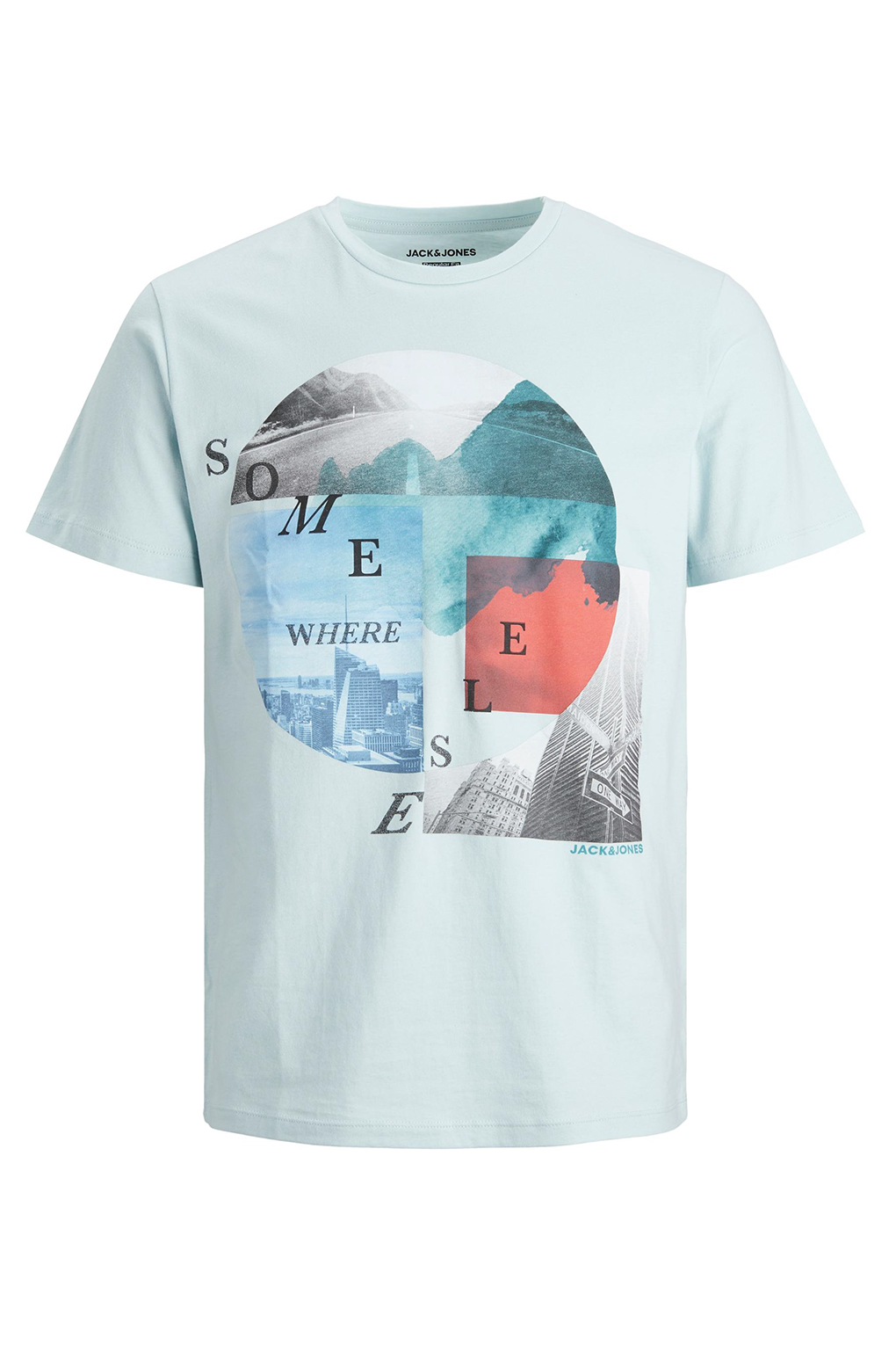 

Футболка мужская Jack & Jones 10227730 голубая S, 10227730