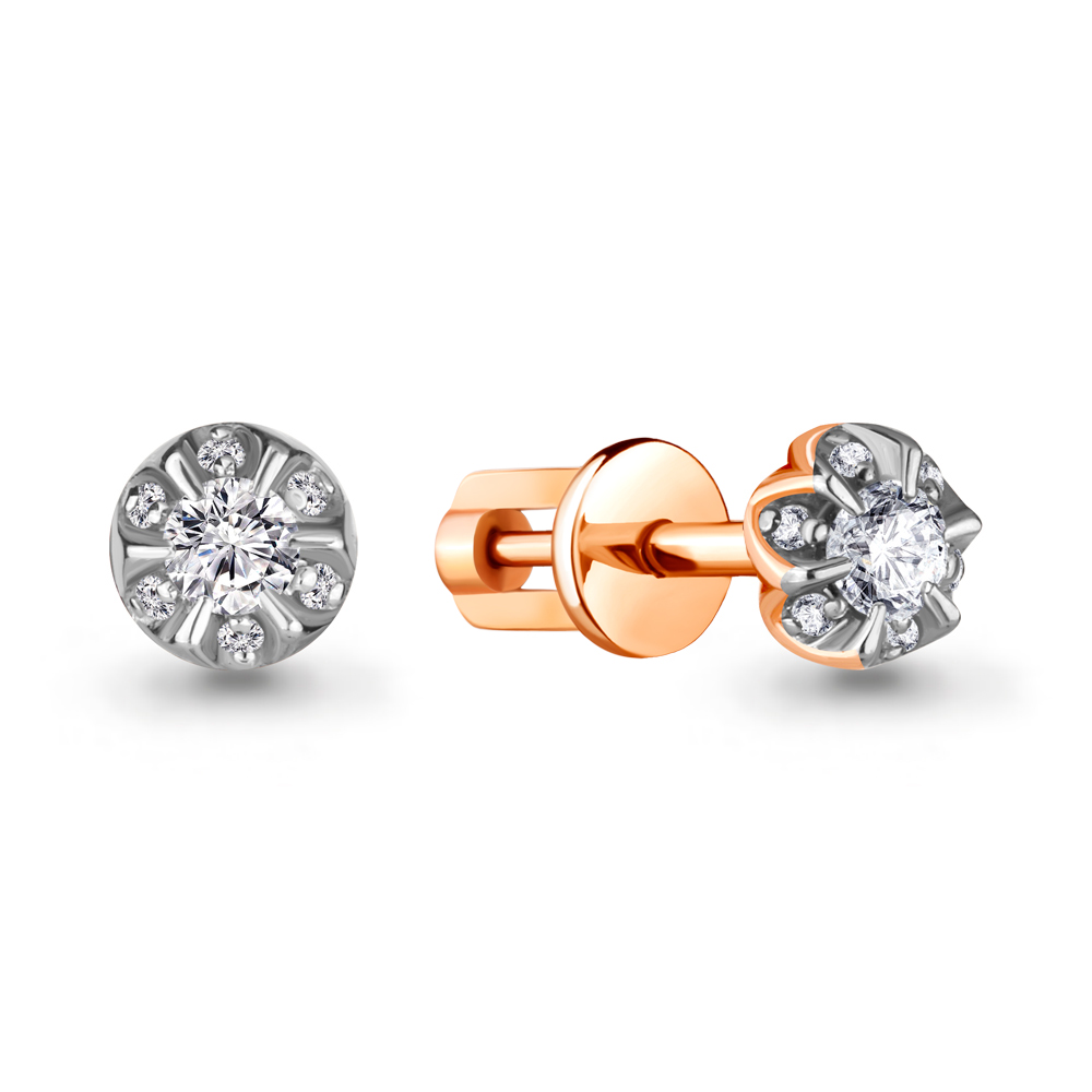 

Серьги пусеты из красного золота с бриллиантом Aquamarine 942375Ак_585_кз, 942375Ак_585_кз