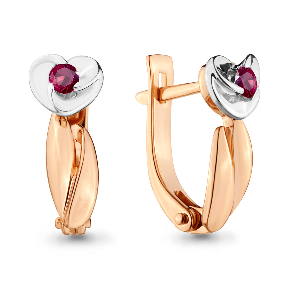 

Серьги из красного золота с рубином Aquamarine 942258к_585_кз, 942258к_585_кз