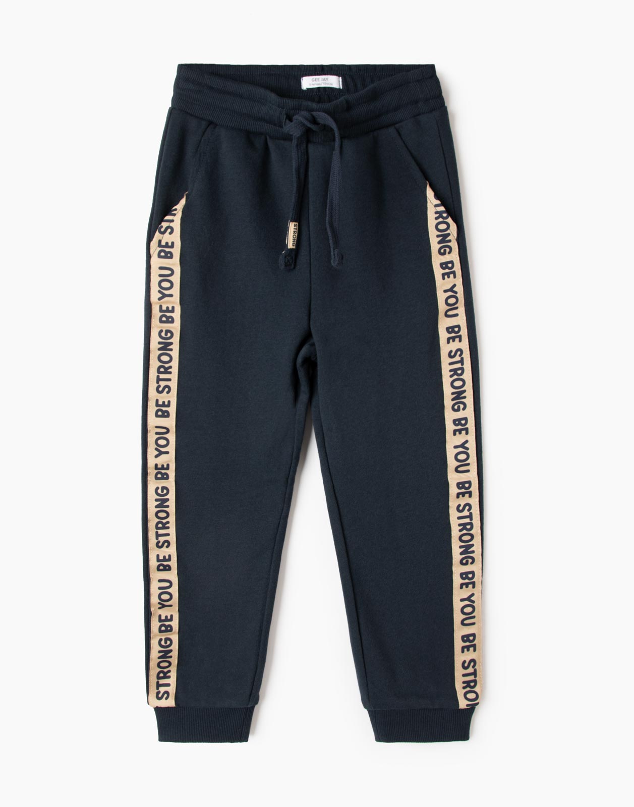 

Тёмно-синие спортивные брюки Jogger с надписью для мальчика Gloria Jeans 12мес/80, Синий, BAC011041
