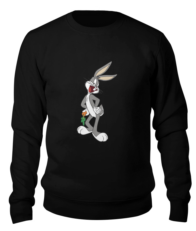 

Свитшот унисекс Printio Багз банни (bugs bunny, кролик багз) черный L, Багз банни (bugs bunny, кролик багз)