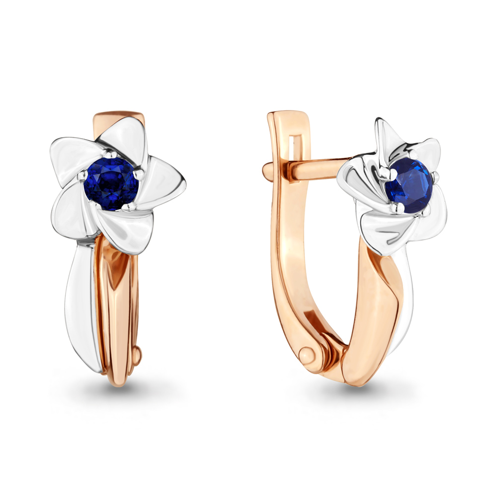 

Серьги из красного золота с сапфиром Aquamarine 942172к_585_кз, 942172к_585_кз