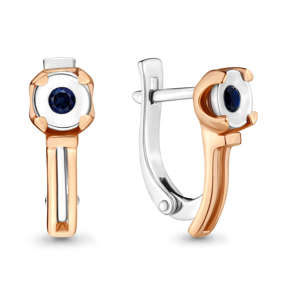 

Серьги из красного золота с сапфиром Aquamarine 942162к_585_кз, 942162к_585_кз