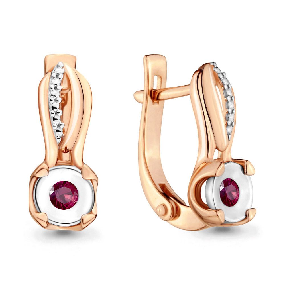

Серьги из красного золота с рубином Aquamarine 942161к_585_кз, 942161к_585_кз