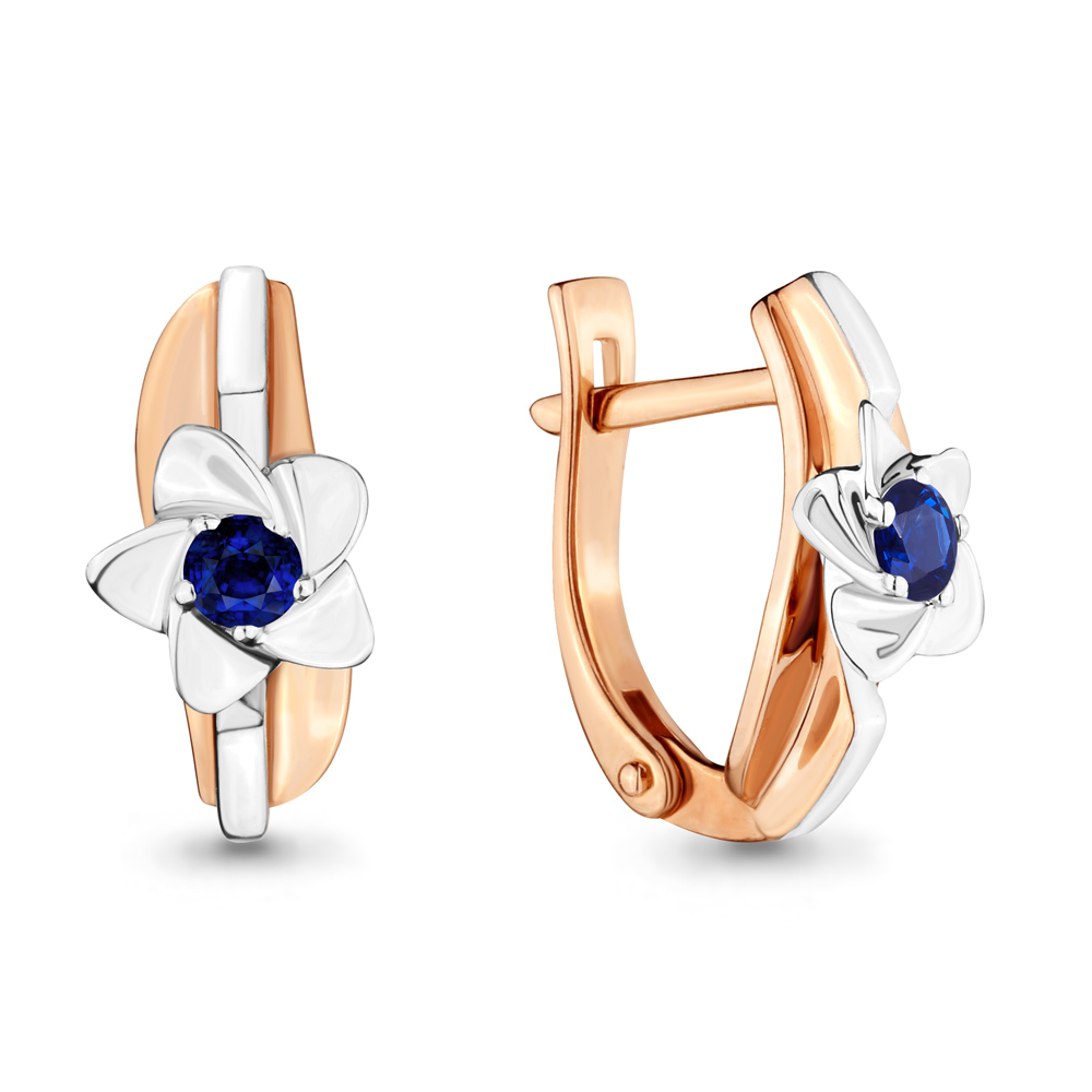 

Серьги из красного золота с сапфиром Aquamarine 942154к_585_кз, 942154к_585_кз