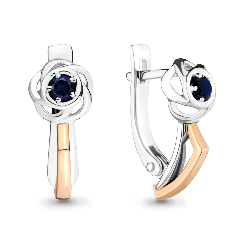

Серьги из красного золота с сапфиром Aquamarine 942151к_585_кз, 942151к_585_кз