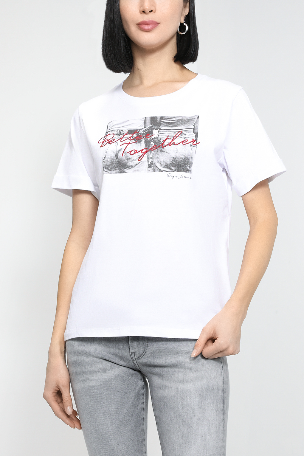 

Футболка женская Pepe Jeans London PL505440 белая L, Белый, PL505440