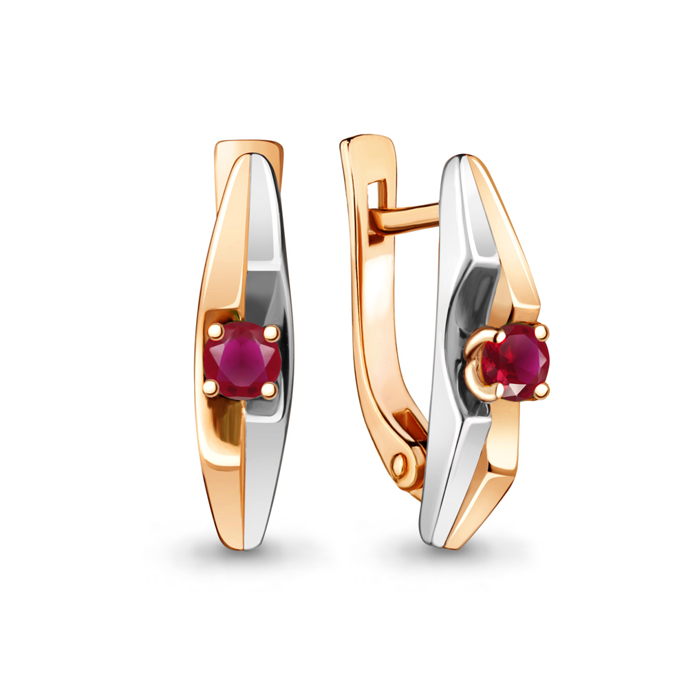 

Серьги из красного золота с рубином Aquamarine 941910к_585_кз, 941910к_585_кз
