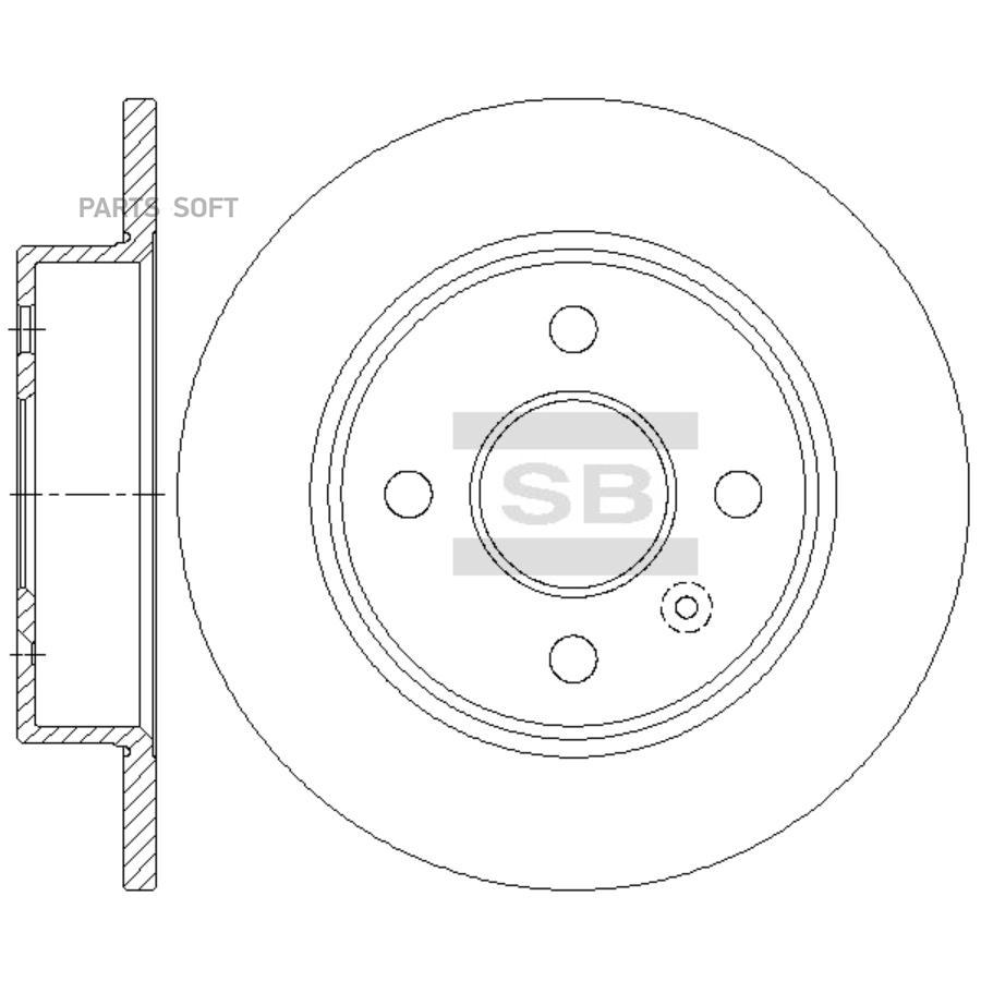 

Диск Тормозной, Задний Sangsin brake арт. SD5117