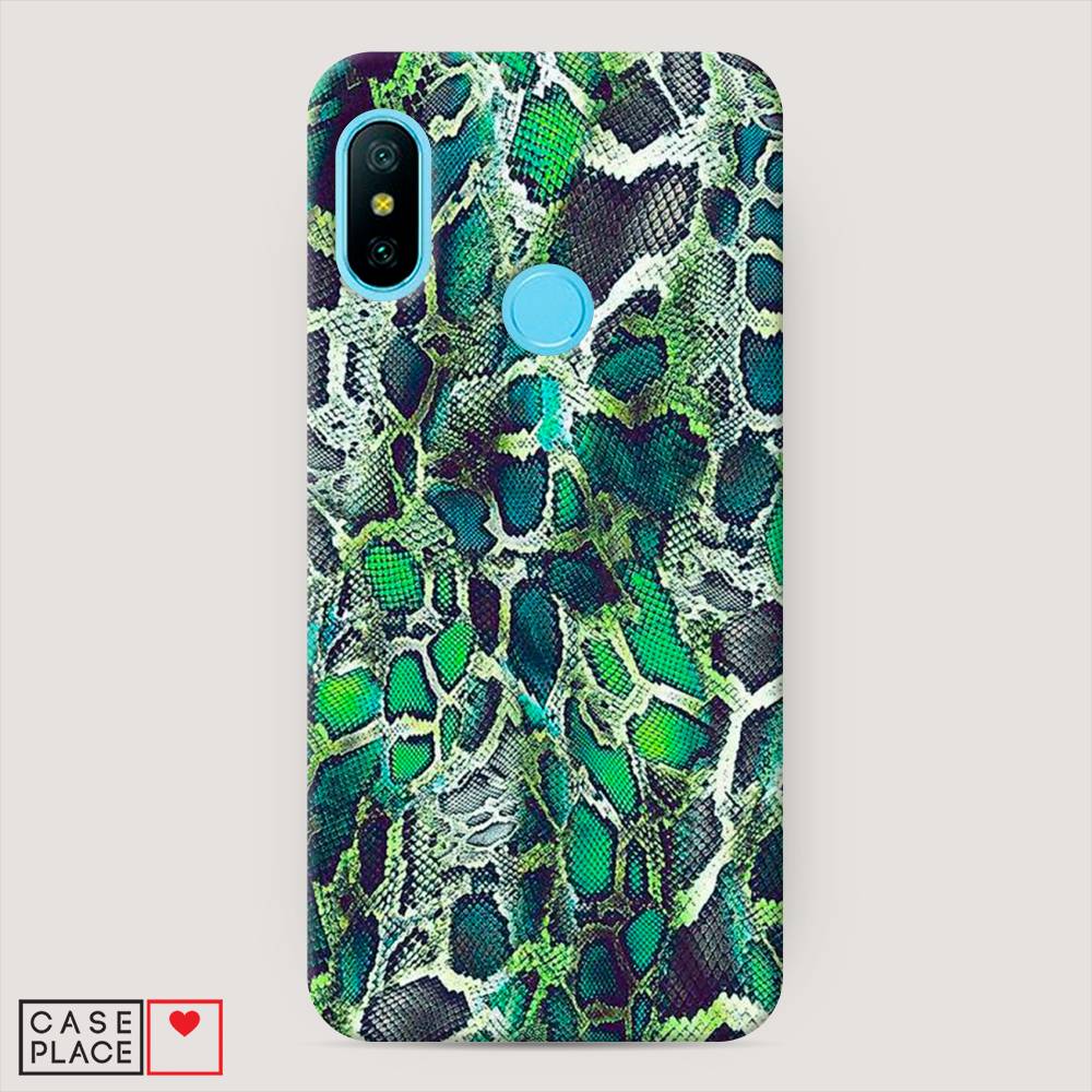 

Пластиковый чехол "Зеленая кожа змеи" на Xiaomi Redmi 6 Pro, 34020-2