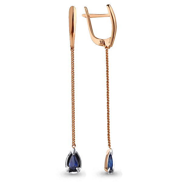 

Серьги подвески из красного золота с сапфиром Aquamarine 941863к_585_кз, 941863к_585_кз