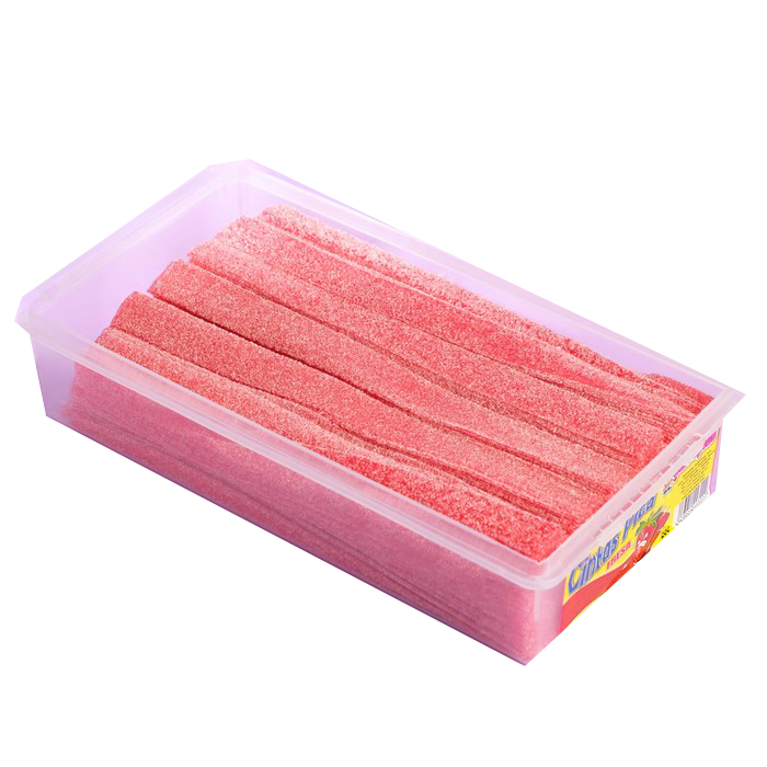 фото Мармелад кислые ленты со вкусом клубники, 1,6 кг dulceplus