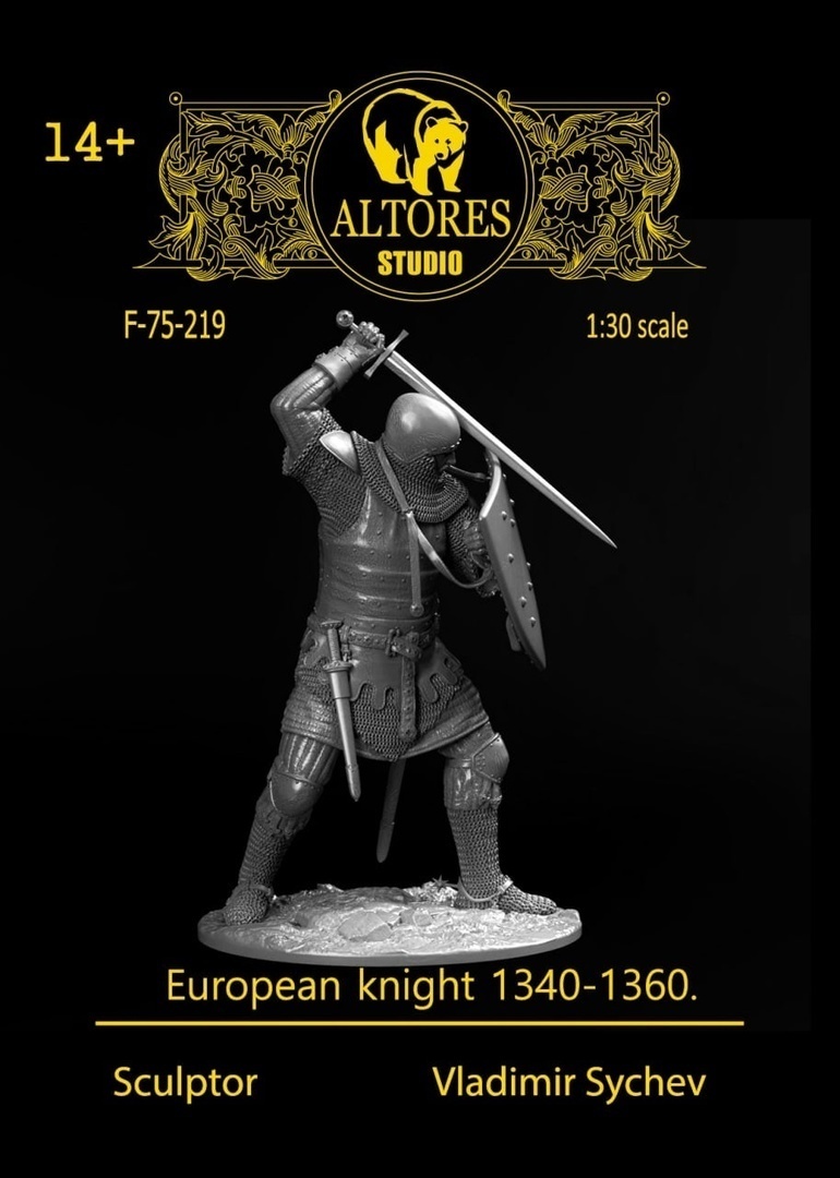 

Сборная фигурка ALTORES Studio Европейский рыцарь 1340-1360 г
