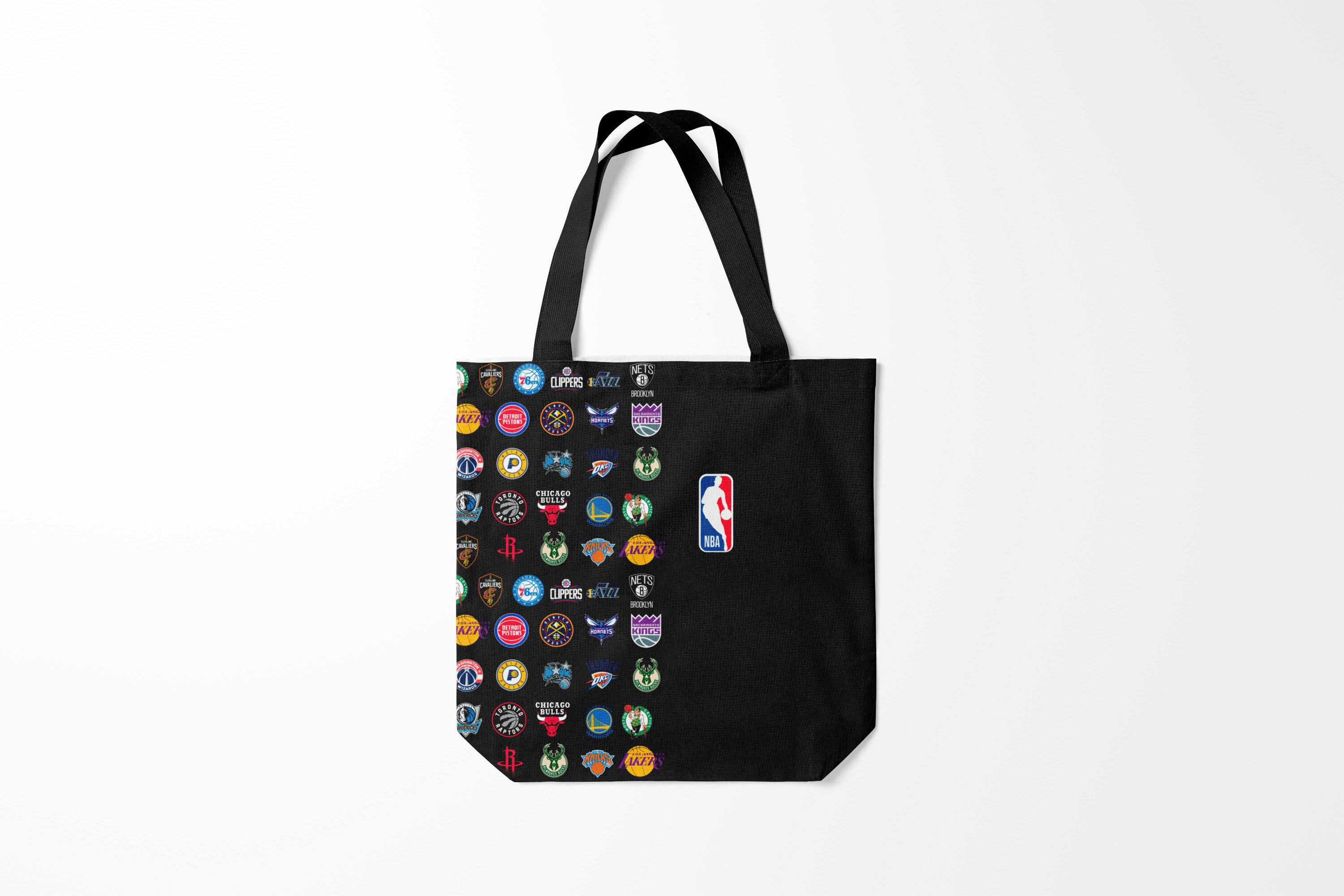 

Сумка шoппер унисекс Burnettie NBA Team Logos 2, черный, NBA Team Logos 2