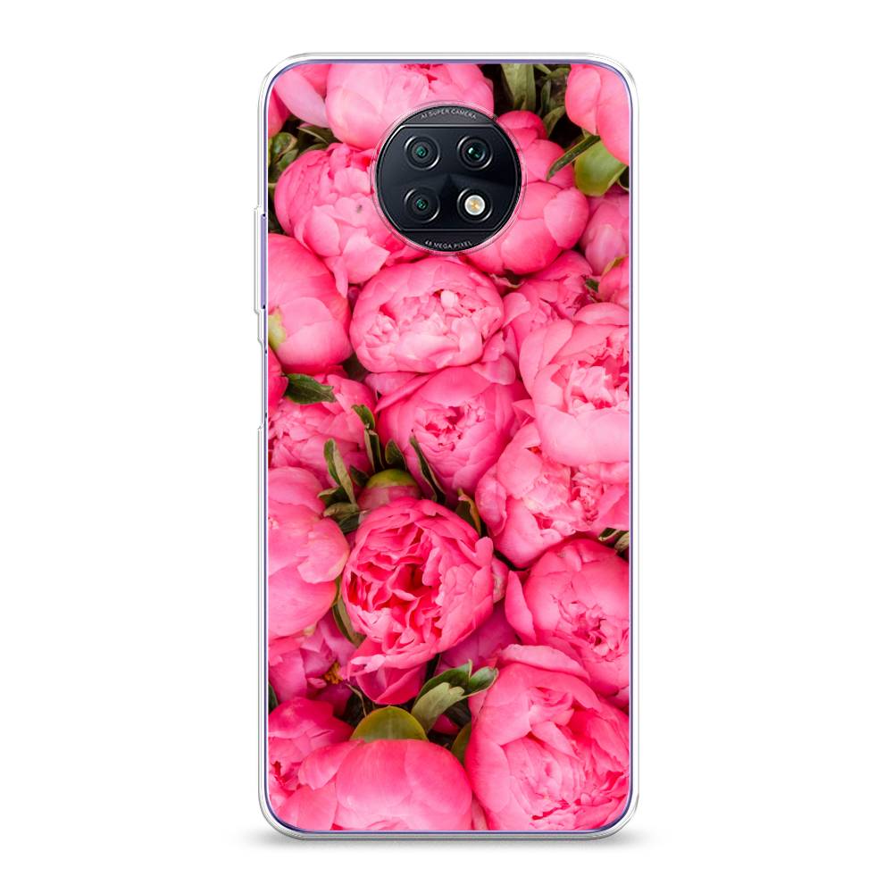 фото Силиконовый чехол "прекрасные пионы" на xiaomi redmi note 9t awog