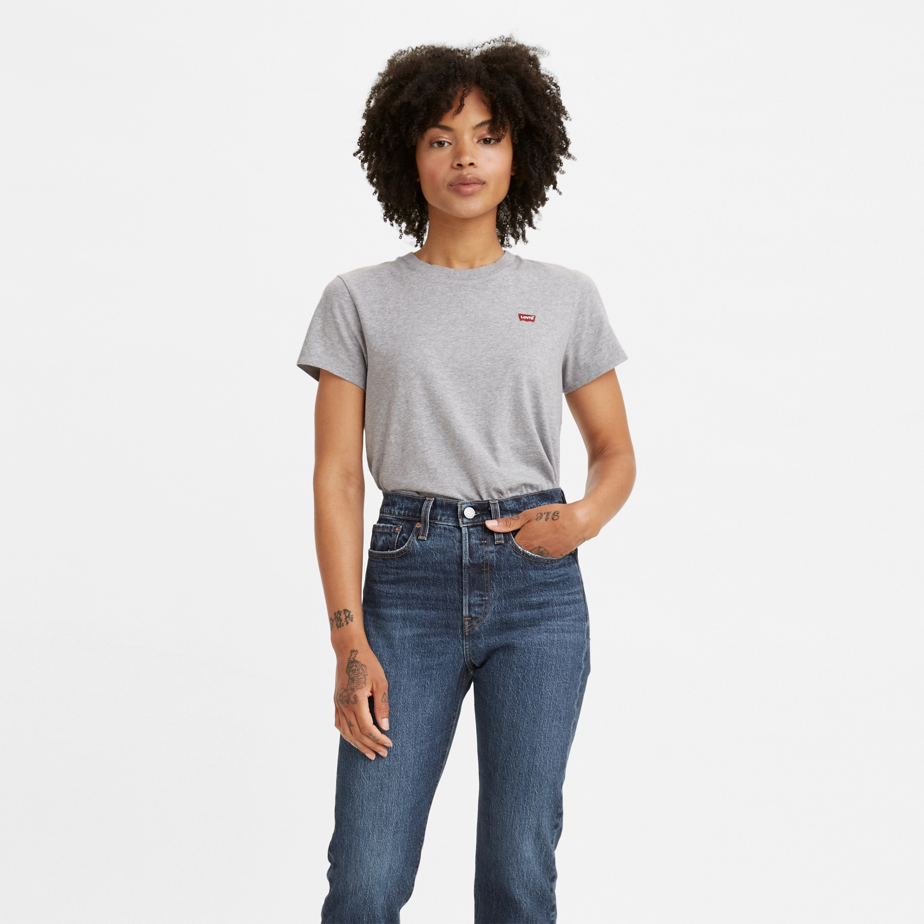 фото Футболка женская levi's 39185-0143 серая xs