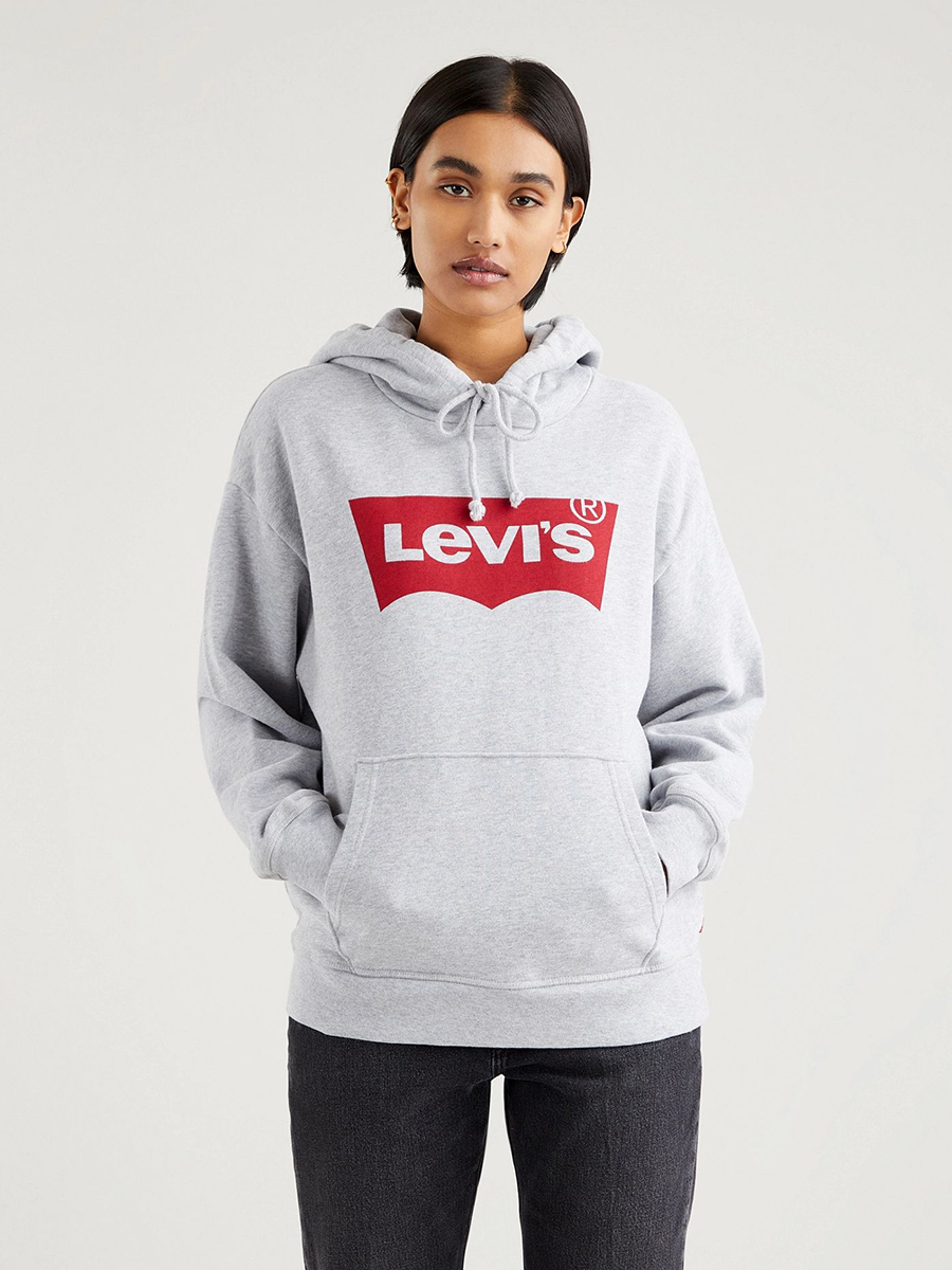 Худи женское Levi's 18487-0020 серое XS