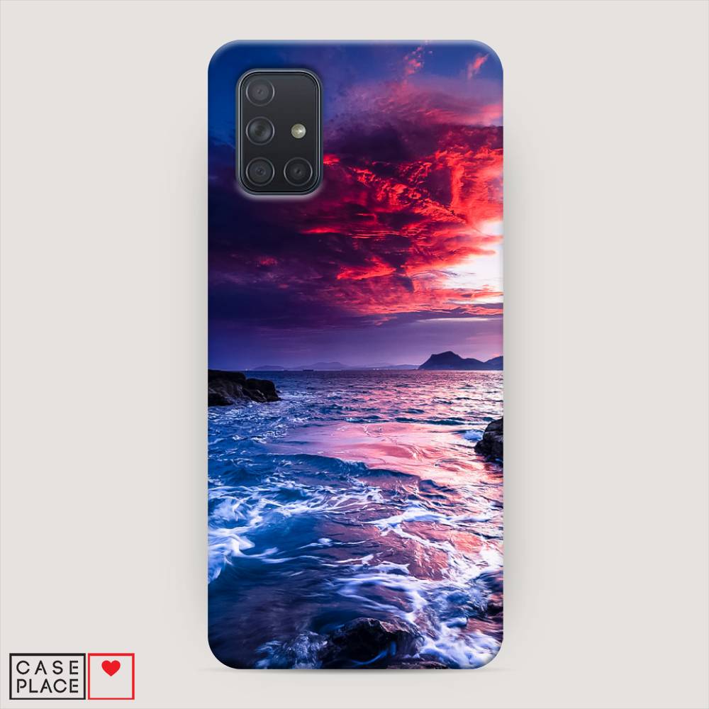 

Пластиковый чехол "Волны 1" на Samsung Galaxy A71, 29020-3