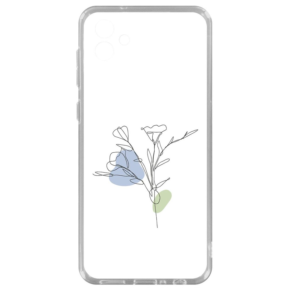 

Чехол-накладка Krutoff Clear Case Эустома для Samsung Galaxy A04 (A045), Прозрачный