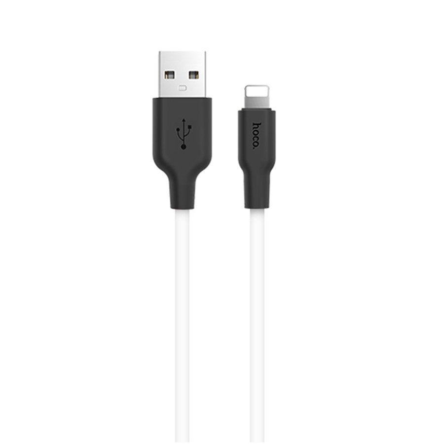 

Кабель Hoco X21 Silicone USB - Lightning, 2 А, 1 м, белый, X21 Plus