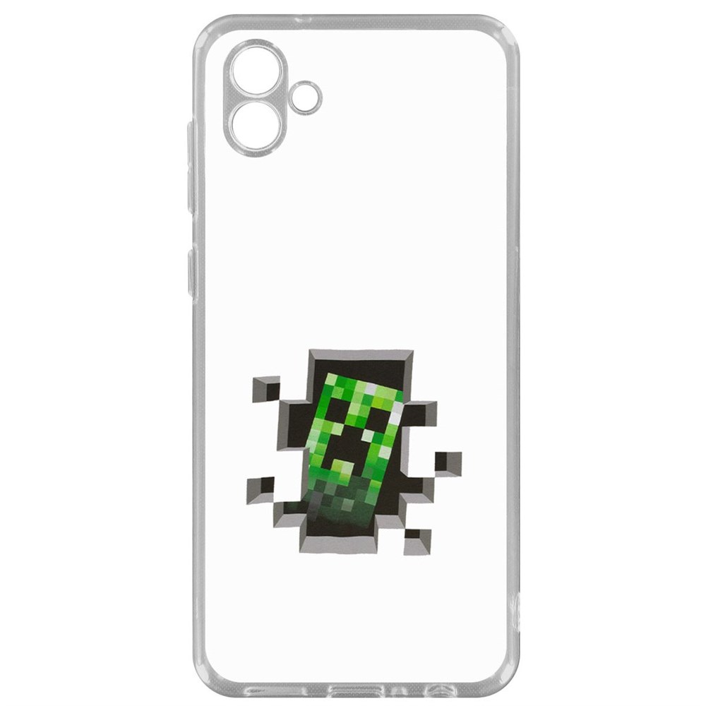 

Чехол-накладка Krutoff Clear Case Minecraft-Крипер для Samsung Galaxy A04 (A045), Прозрачный