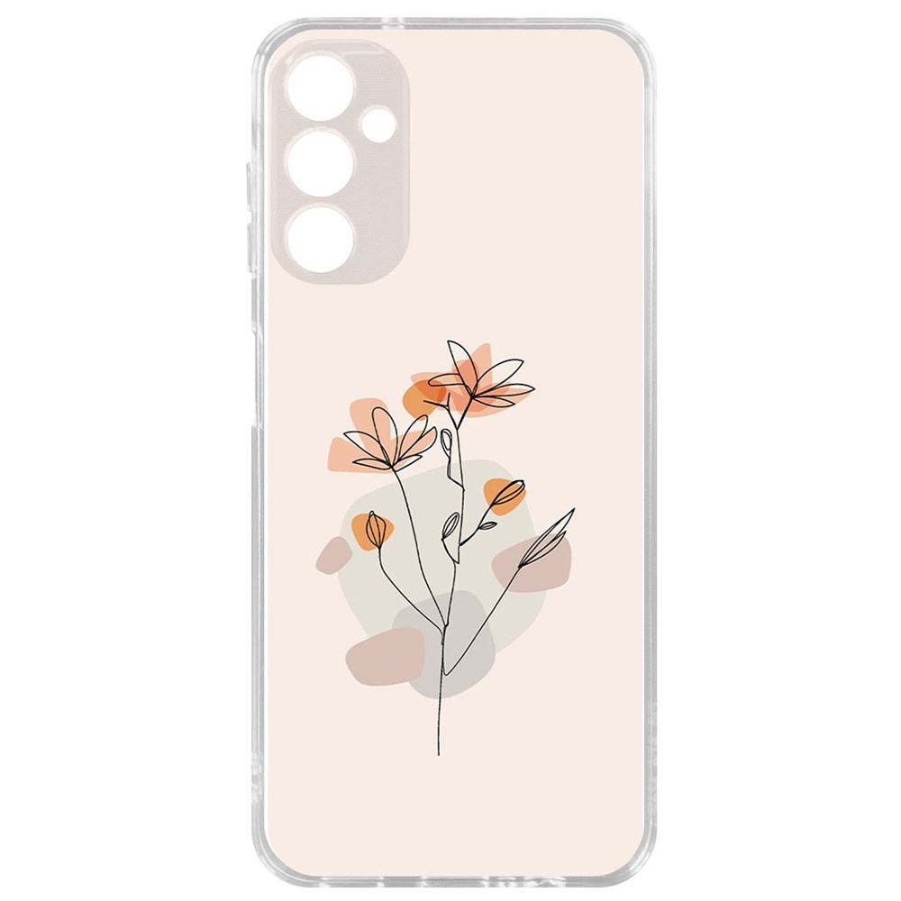 

Чехол-накладка Krutoff Clear Case Ромашки для Samsung Galaxy A14 4G (A145), Прозрачный