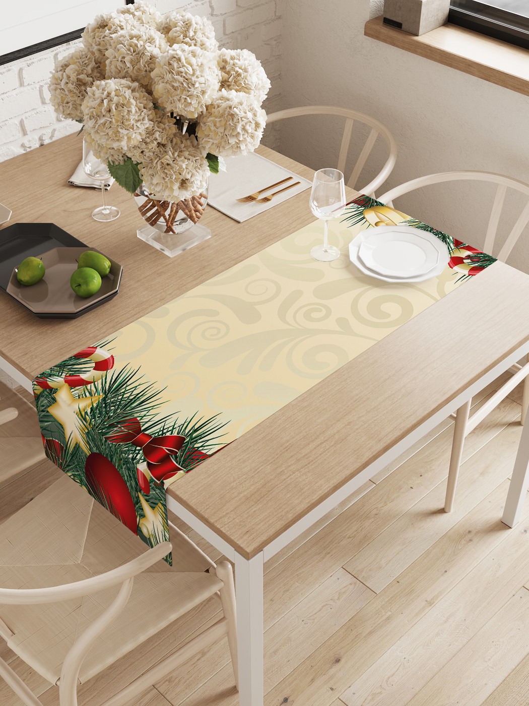 

ptt_18943 Дорожка на стол 40x145 см, Желтый;зеленый;красный