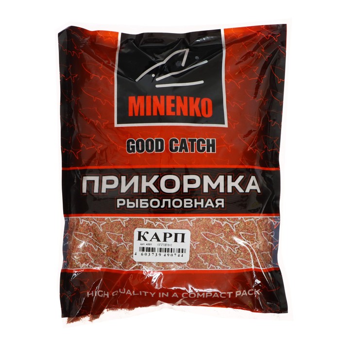 

MINENKO Прикормка MINENKO Good Catch, Карп, меланжевый, 700 г, Коричневый