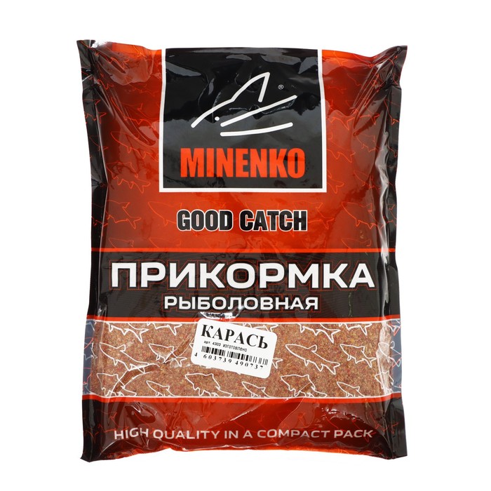 

MINENKO Прикормка MINENKO Good Catch, Карась, меланжевый, 700 г, Коричневый