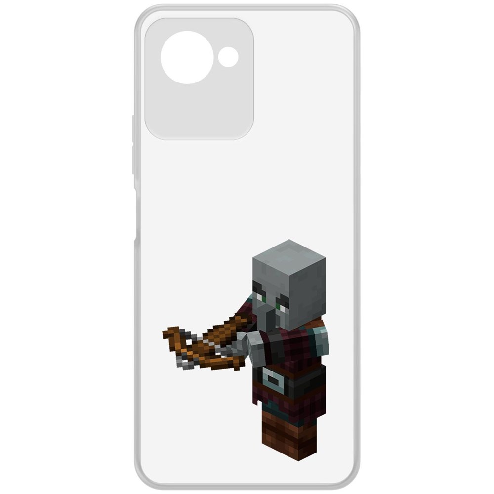 

Чехол-накладка Krutoff Clear Case Minecraft-Разбойник для Realme C30s, Прозрачный