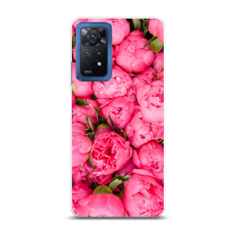 фото Силиконовый чехол "прекрасные пионы" на xiaomi redmi note 11 pro awog