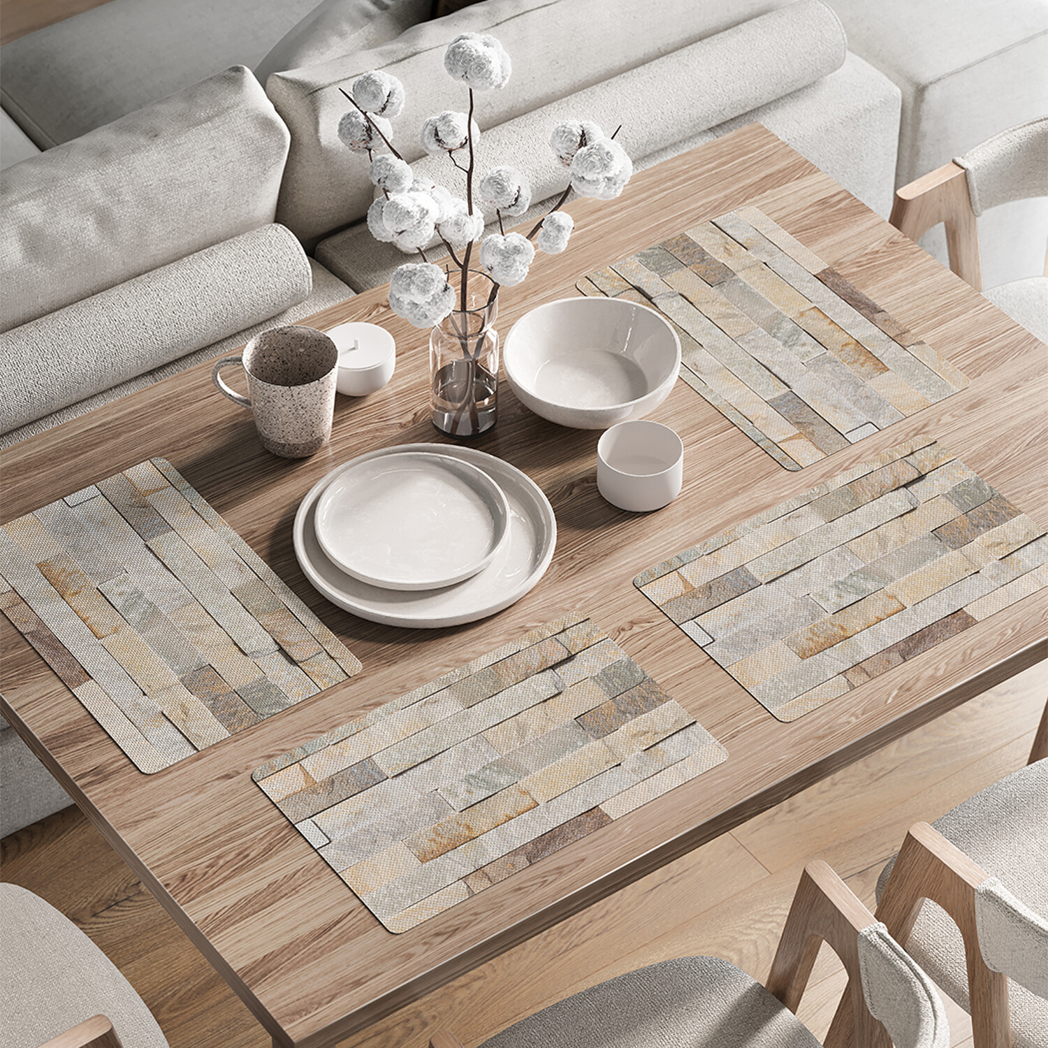 

Комплект тканевых салфеток JoyArty "Каменная стена" для сервировки стола 46x30 см 4шт, Коричневый, Каменная стена