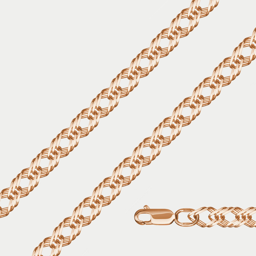 

Цепочка из золота 60 см GOLD CENTER НЦ 12-203ПГ 0.70, Розовый, НЦ 12-203ПГ 0.70