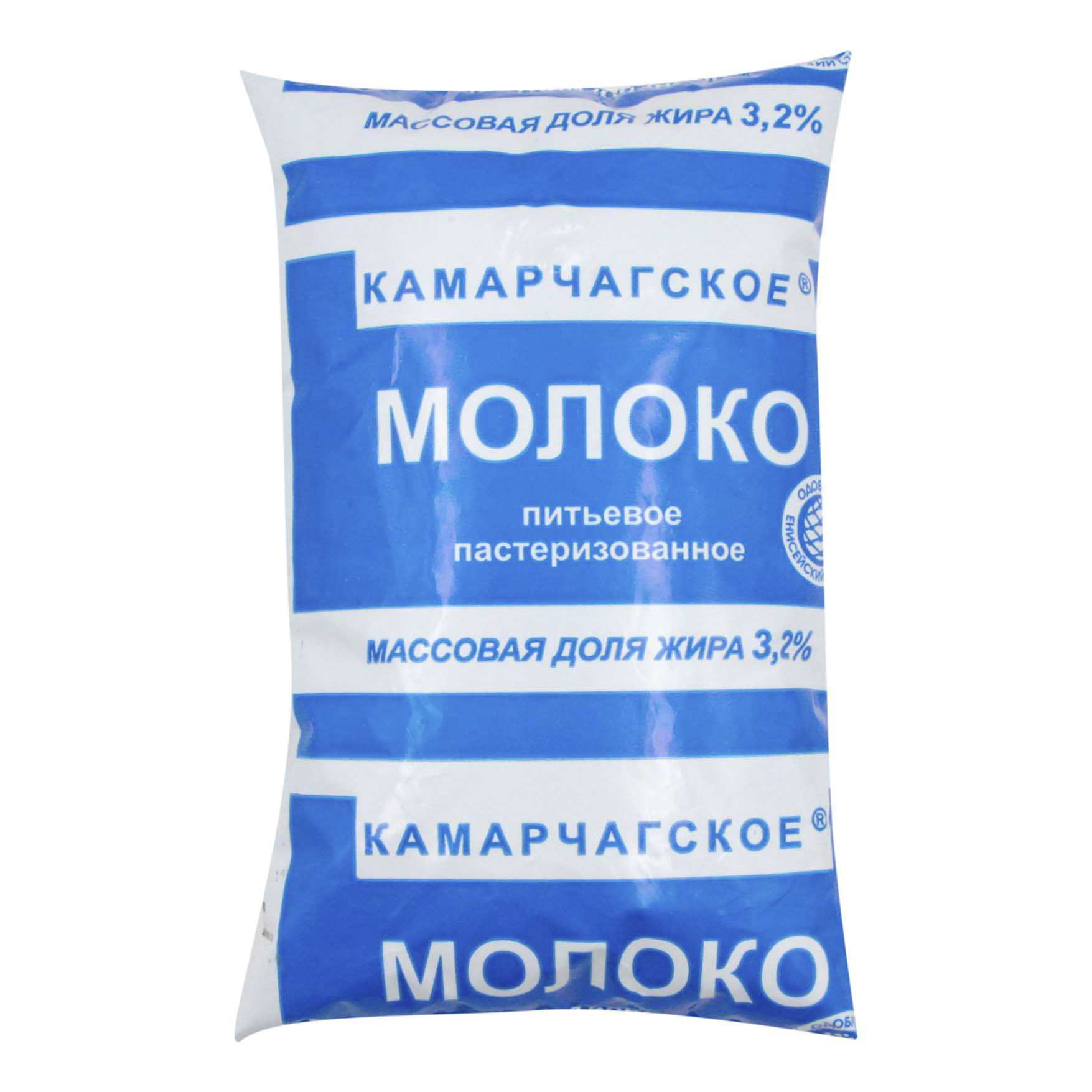 

Молоко 3,2% пастеризованное 1 л Камарчагское Российское БЗМЖ