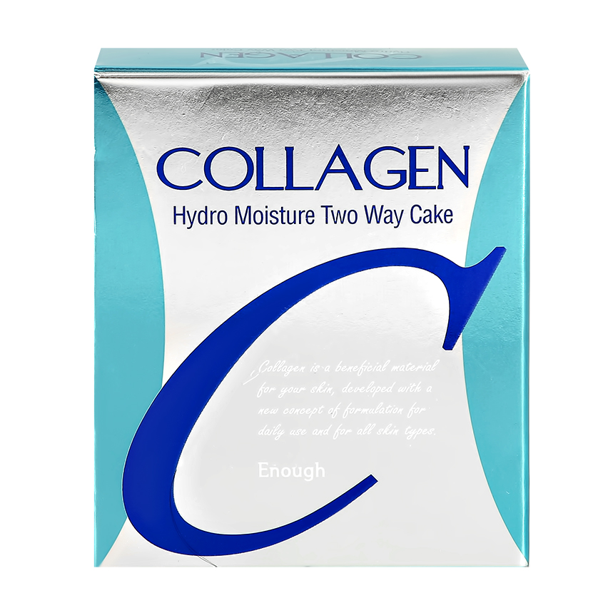 Пудра для лица `ENOUGH` COLLAGEN HYDRO MOISTURE TWO-WAY CAKE SPF25 PA++  тон 21